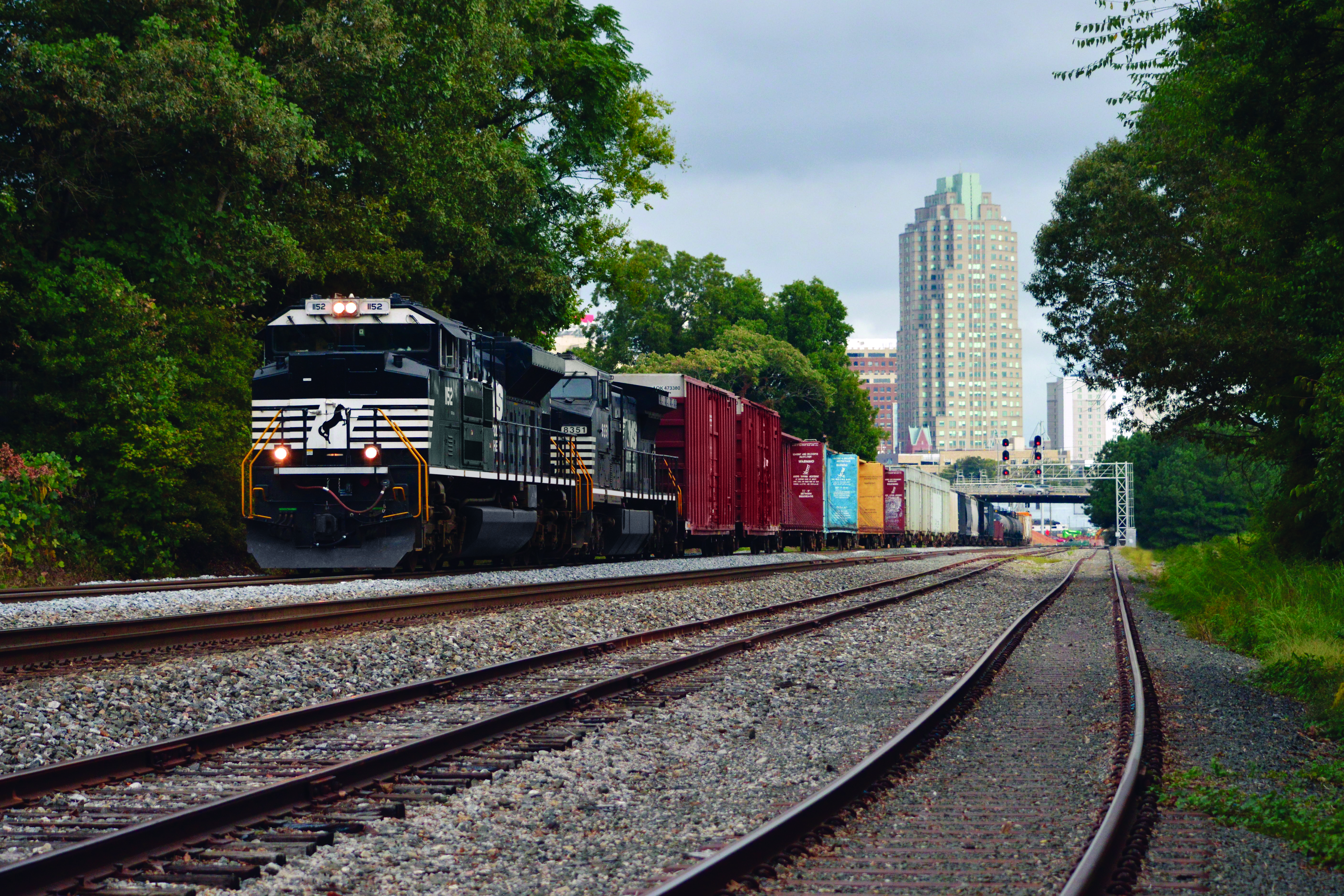 Norfolk Southern Mixed Freight Train; Raleigh, North Carolina
